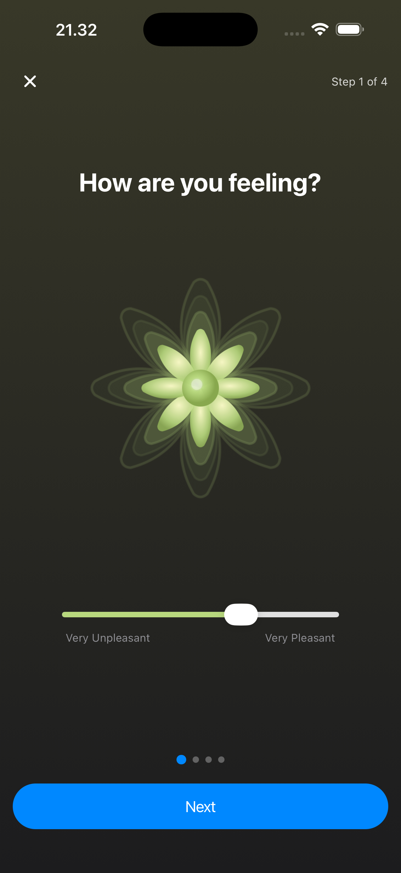 Meditation library with guided sessions connected to your goals